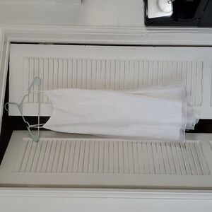 Jessica McClintock For Gunne Sax white open back beaded chain dress Size 5